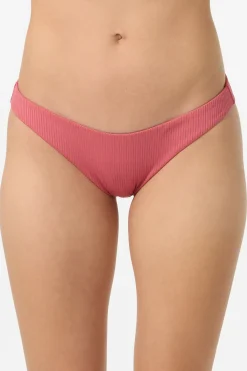 Bikini Bottoms^O'Neill Saltwater Solids Rib Rockley Medium Bottoms - | baroque rose
