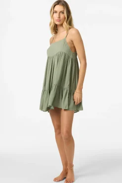 Saltwater Solids Swim|Swim Cover-Ups^O'Neill Saltwater Solids Rilee Mini Cover-Up Dress - | sea spray