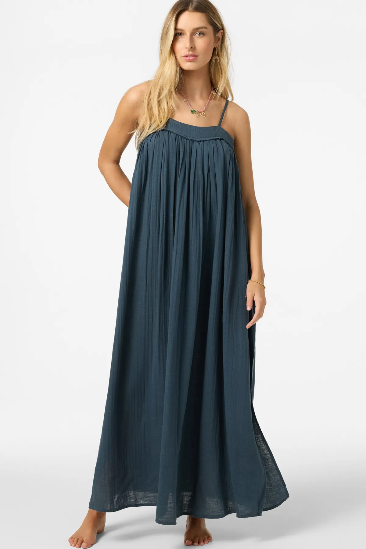Best Sellers|New Arrivals^O'Neill Saltwater Solids Sai Maxi Cover-Up Dress slate