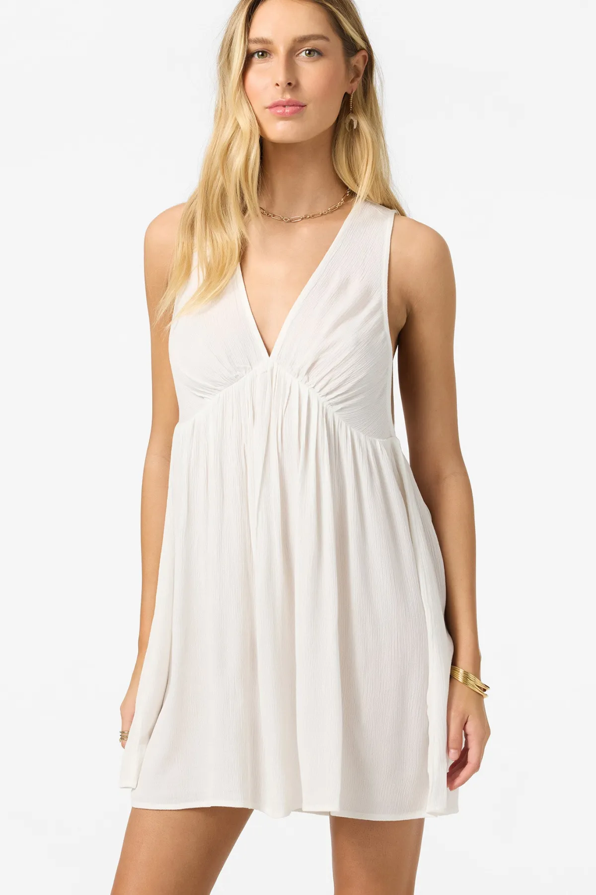 New Arrivals|Saltwater Solids Swim^O'Neill Saltwater Solids Teddy Mini Cover-Up Dress vanilla
