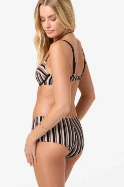 Bikini Bottoms^O'Neill Sand Dollar Stripe Surfs Up Full Bottoms - | black