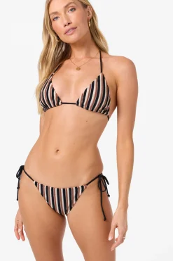New Arrivals|Swim New Arrivals^O'Neill Sand Dollar Stripe Venice Triangle Top black