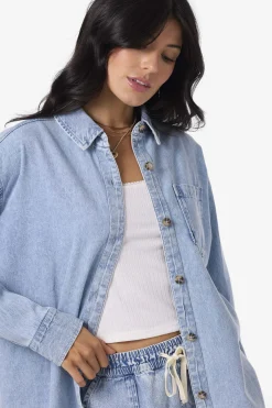 Jackets^O'Neill Sevie Shacket Denim Jacket - Drifter |