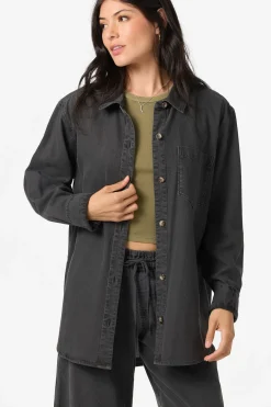 Jackets^O'Neill Sevie Shacket Jacket - | washed black