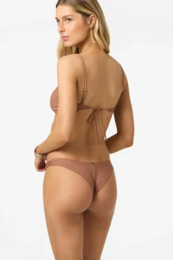 Bikini Bottoms^O'Neill Shorebreak Rib Hermosa Skimpy Bottoms - | carob brown