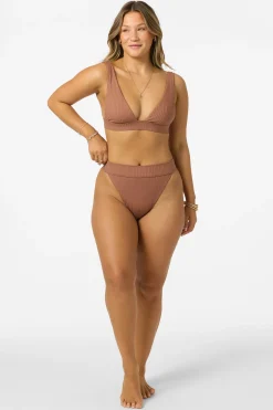 Swim New Arrivals|New Arrivals^O'Neill Shorebreak Rib Santa Barbara High Rise Cheeky Bottoms carob brown