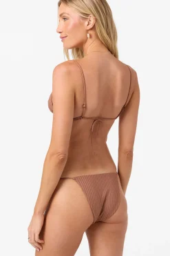 Bikini Tops^O'Neill Shorebreak Rib Tanning Tri Triangle Top - | carob brown