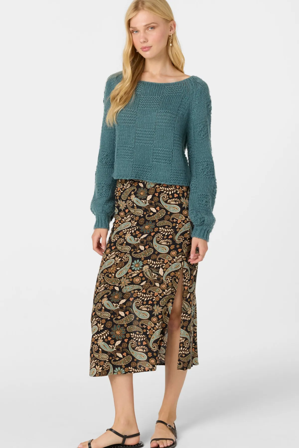 Bottoms^O'Neill Sunni Rosalia Paisley Midi Skirts - | black