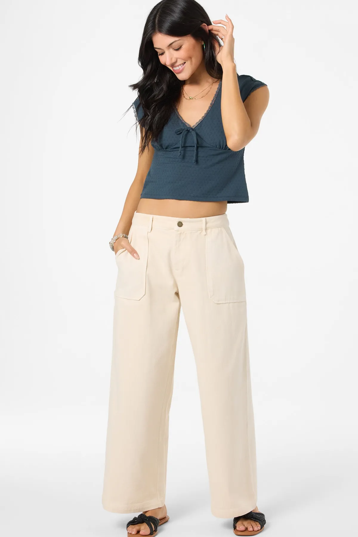 New Arrivals|Tops^O'Neill Tamilyn Short Sleeve Top - | slate