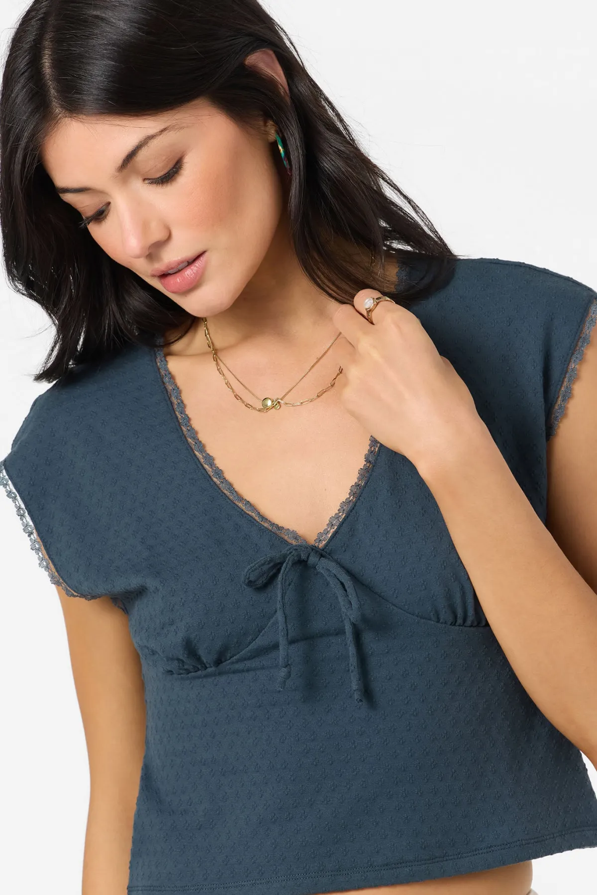 New Arrivals|Tops^O'Neill Tamilyn Short Sleeve Top - | slate