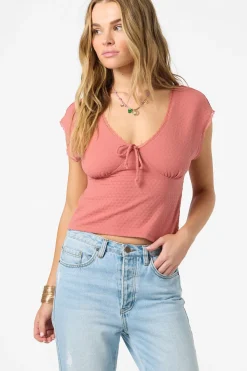 New Arrivals|Tops^O'Neill Tamilyn Short Sleeve Top - | canyon rose