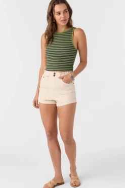 Bottoms^O'Neill Tasia Denim Shorts tapioca