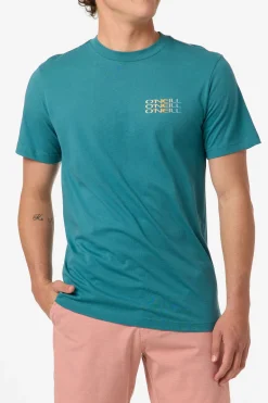 Tees & Tanks^O'Neill Triple Stack Classic Tee Standard Fit Tee - | hydro