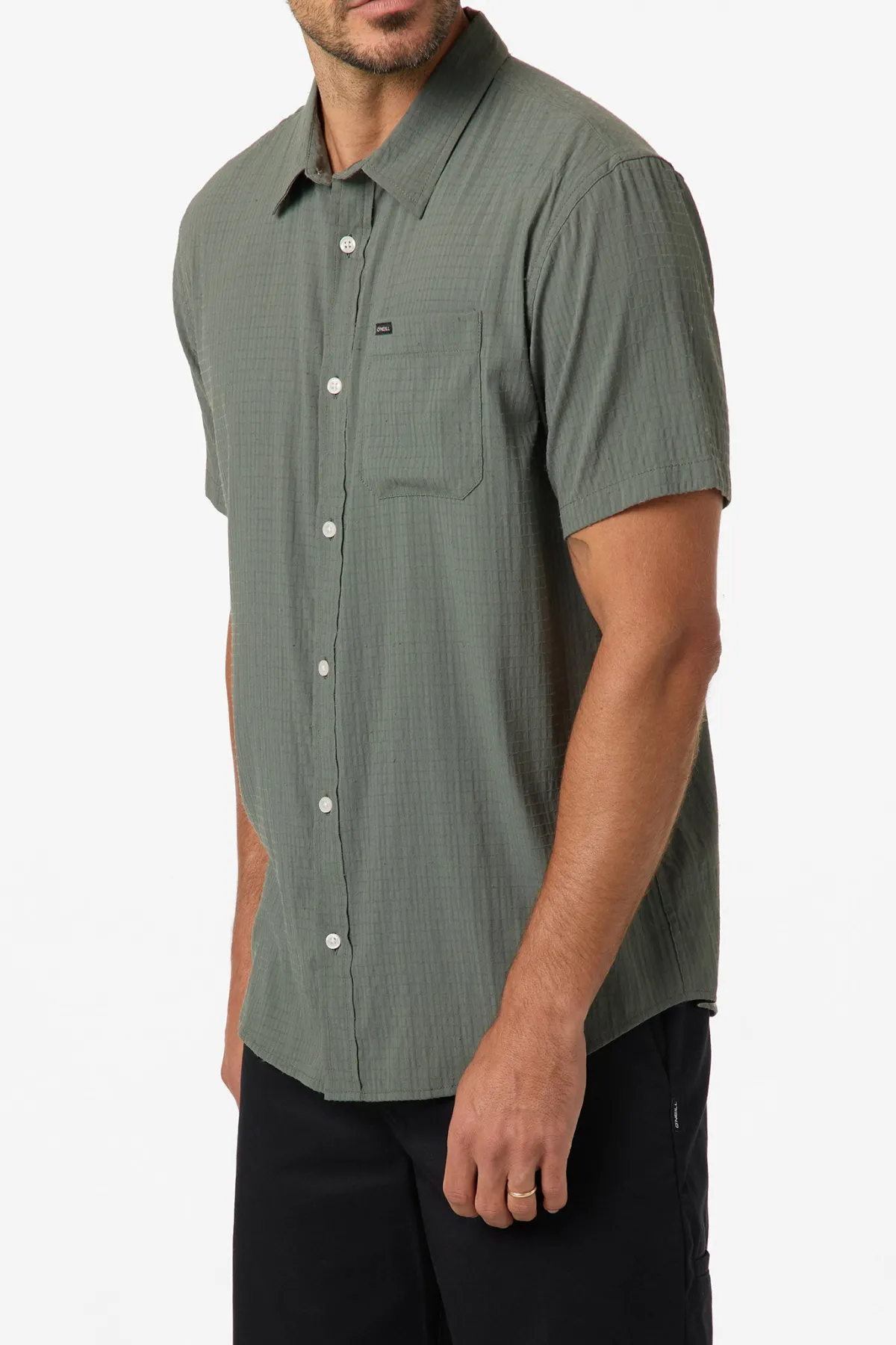 New Arrivals^O'Neill TRVLR Perforated Standard Fit Shirt dark olive