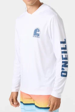Shirts & Flannels^O'Neill TRVLR Upf Hooded - Swell Long Sleeve Pullover - | white