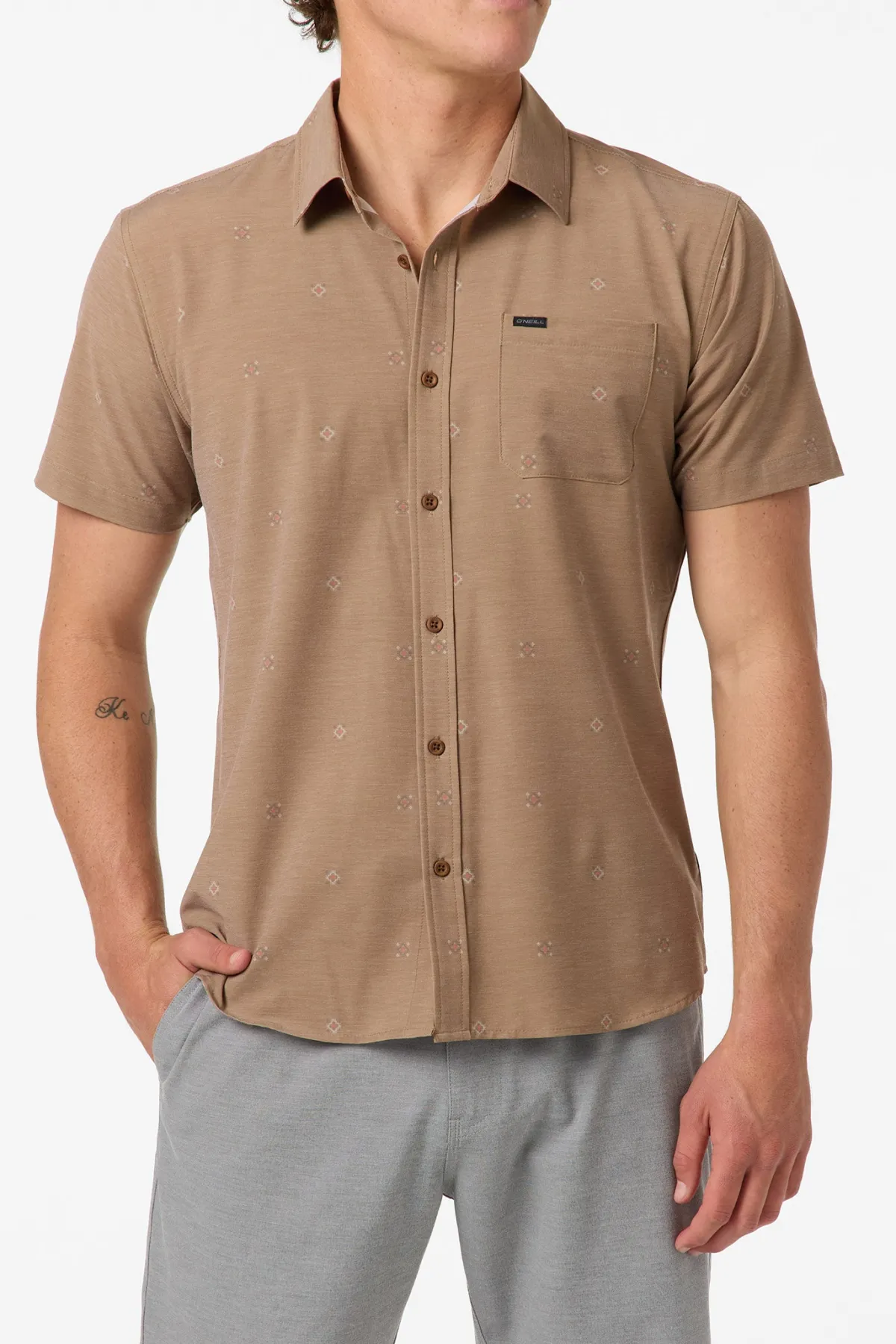 New Arrivals|Trvlr Series^O'Neill TRVLR Upf Traverse Standard Woven Shirt Standard Fit Shirt - | dark khaki