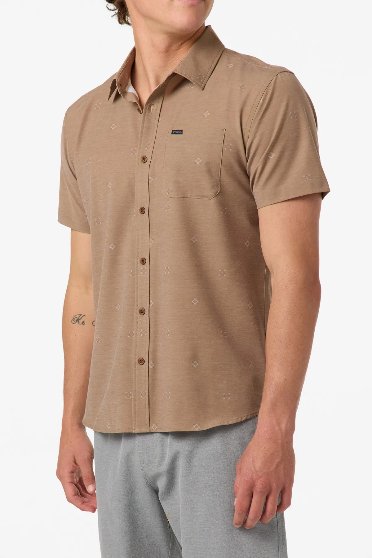 New Arrivals|Trvlr Series^O'Neill TRVLR Upf Traverse Standard Woven Shirt Standard Fit Shirt - | dark khaki