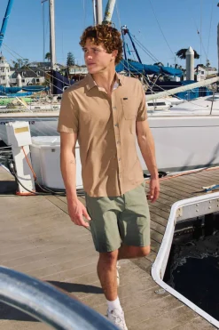 New Arrivals|Trvlr Series^O'Neill TRVLR Upf Traverse Standard Woven Shirt Standard Fit Shirt - | dark khaki