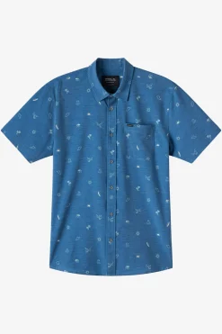 Trvlr Series|Shirts & Flannels^O'Neill TRVLR Upf Traverse Standard Standard Fit Shirt - | indigo 2