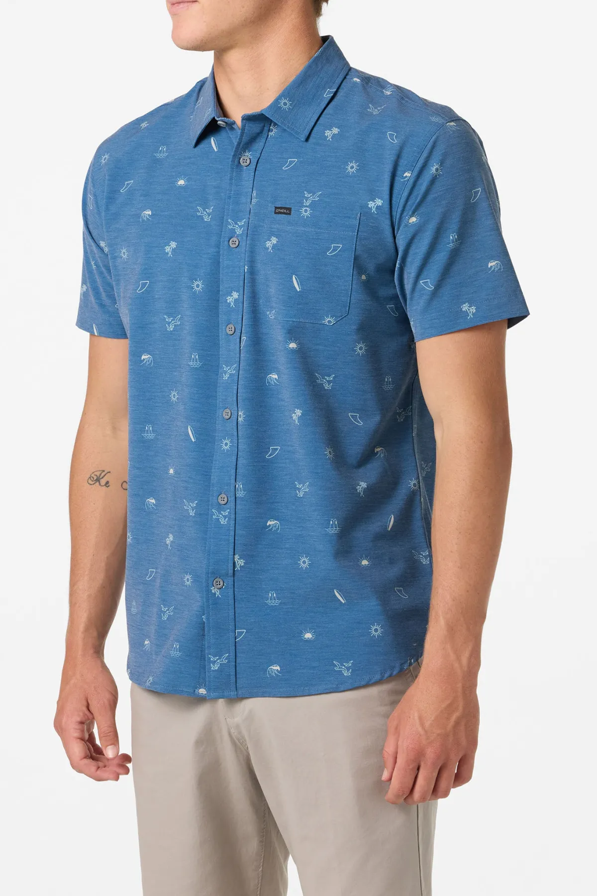 Trvlr Series|Shirts & Flannels^O'Neill TRVLR Upf Traverse Standard Standard Fit Shirt - | indigo 2