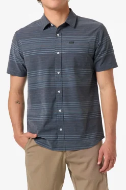 New Arrivals|Trvlr Series^O'Neill TRVLR Upf Traverse Stripe Standard Fit Shirt - | black