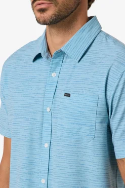 New Arrivals|Trvlr Series^O'Neill TRVLR Upf Traverse Stripe Standard Woven Shirt Standard Fit Shirt - | stone blue