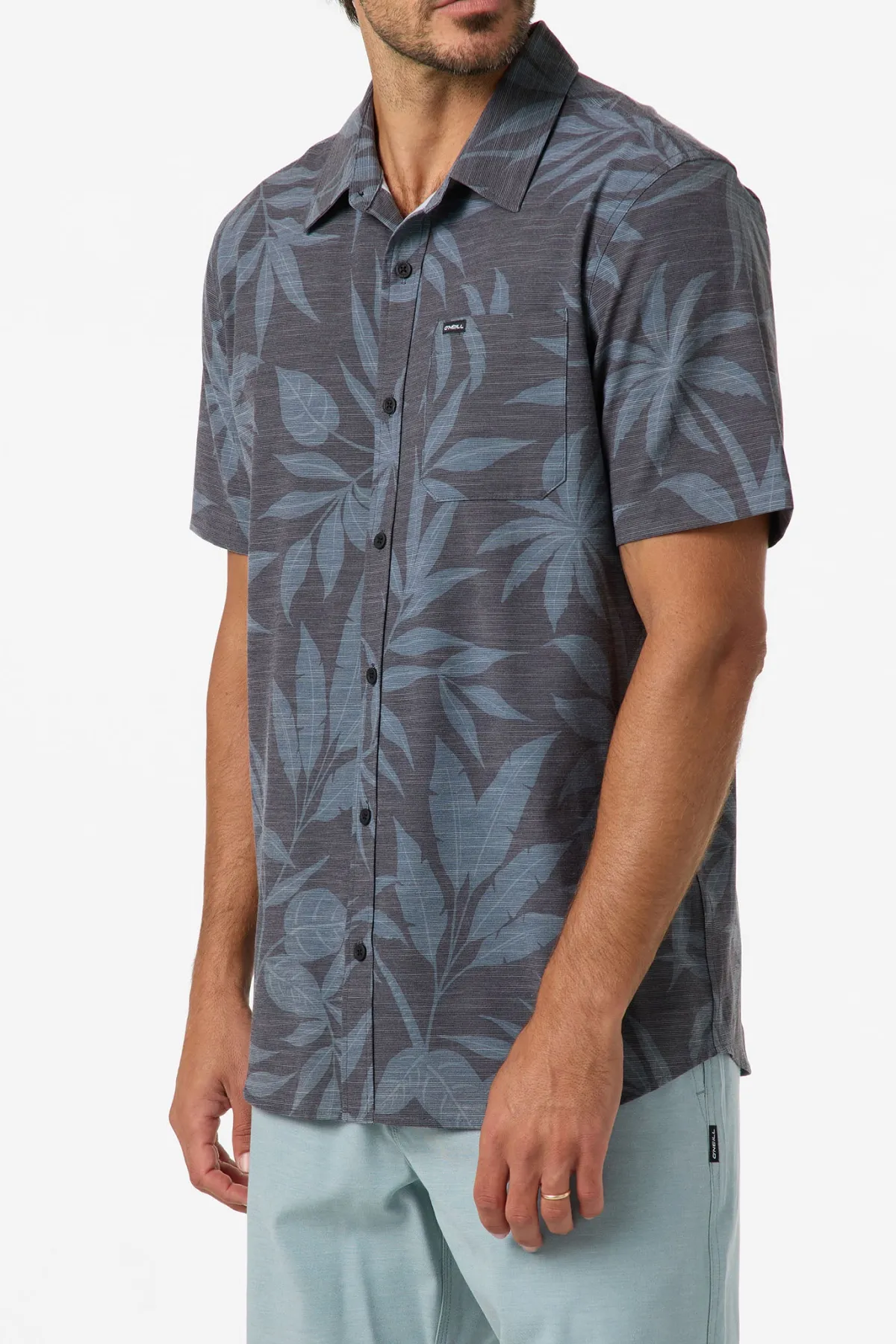 New Arrivals|Shirts & Flannels^O'Neill Upf Slub Relaxed Wvn Shirt Relaxed Fit Shirt - | black