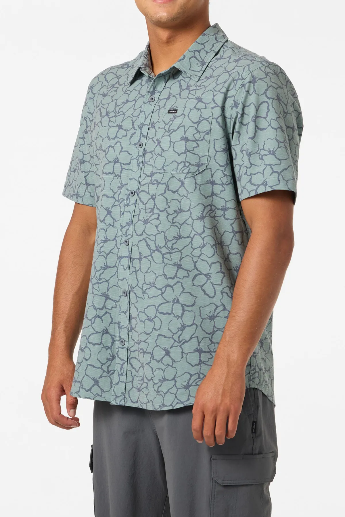 New Arrivals|Best Sellers^O'Neill Upf Slub Relaxed Wvn Shirt Relaxed Fit Shirt - | dark shadow
