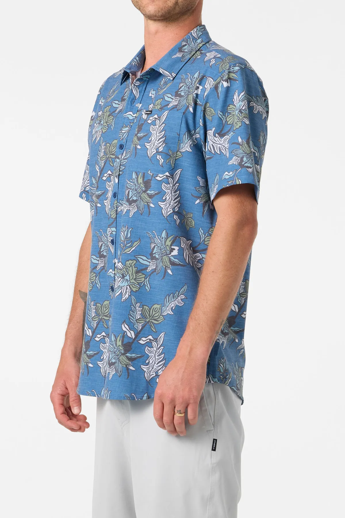 Best Sellers|Shirts & Flannels^O'Neill Upf Slub Relaxed Wvn Shirt Relaxed Fit Shirt - | midnight navy