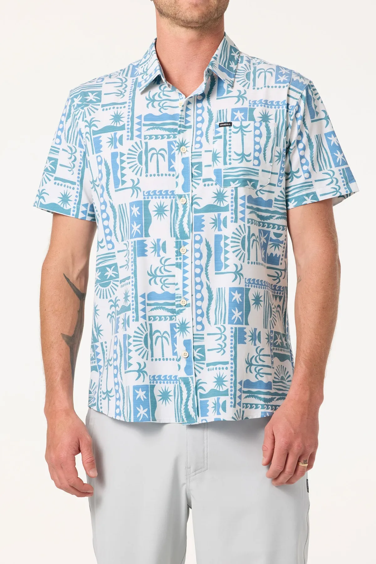 Shirts & Flannels^O'Neill Upf Slub Standard Wvn Shirt Standard Fit Shirt - | cream