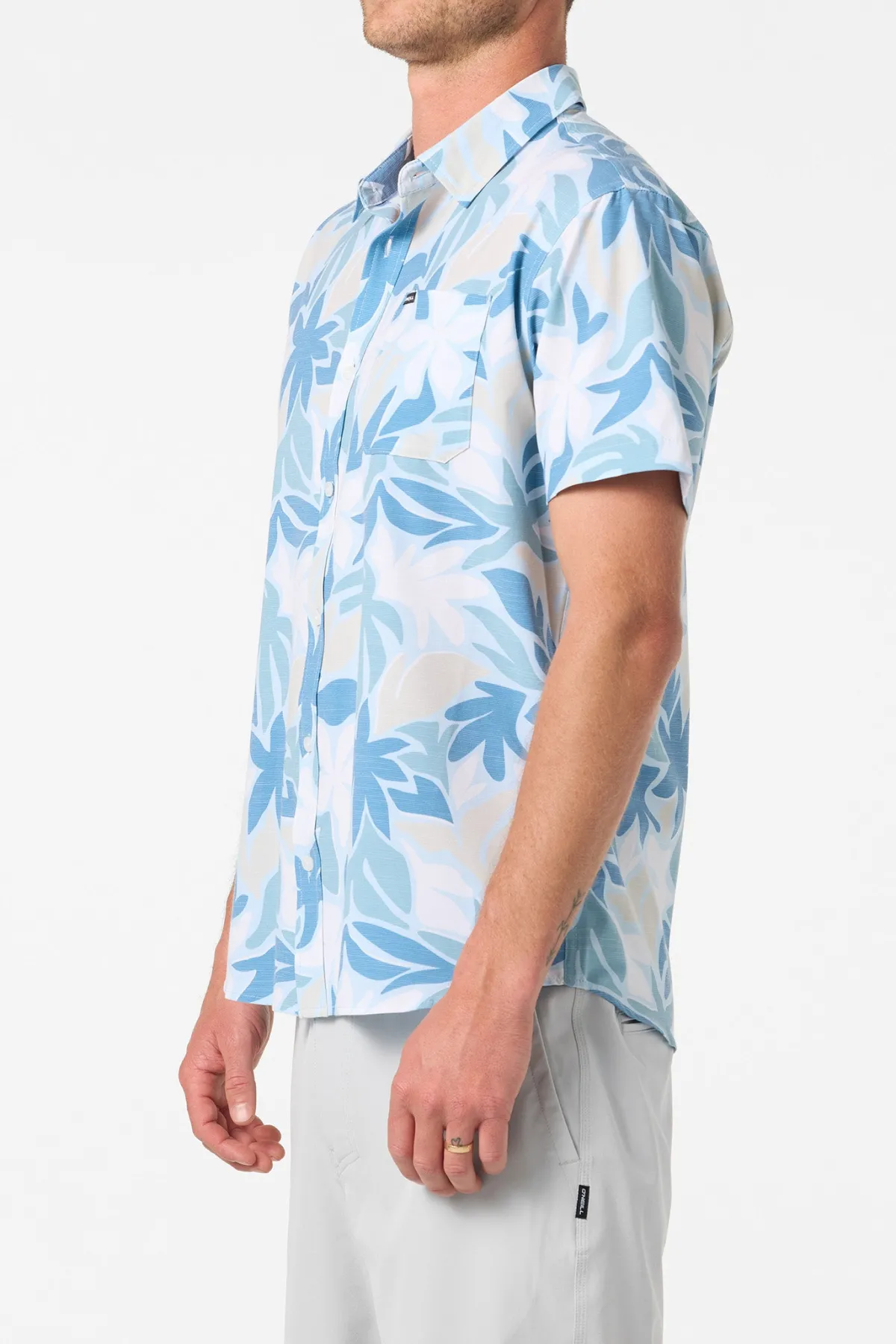 New Arrivals|Shirts & Flannels^O'Neill Upf Slub Standard Wvn Shirt Standard Fit Shirt - | baby blue