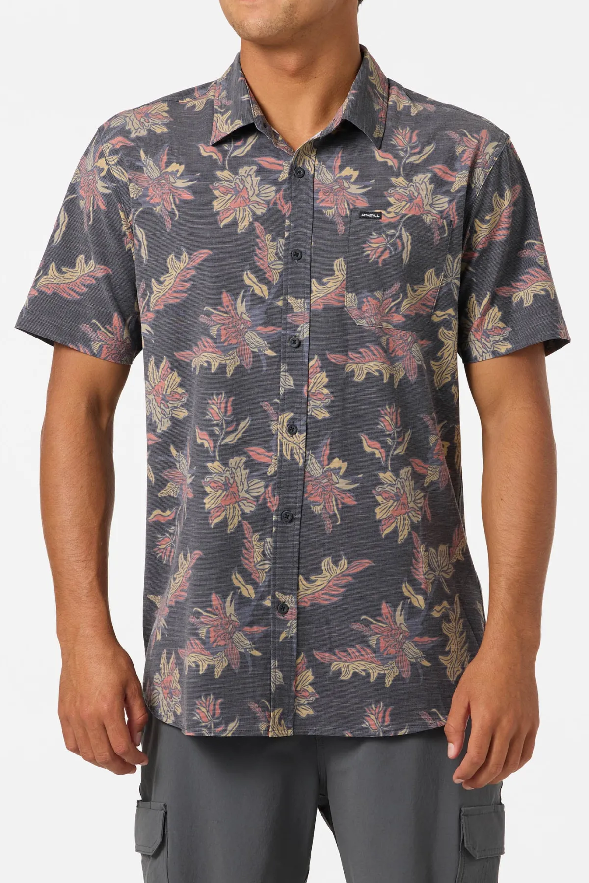 New Arrivals|Shirts & Flannels^O'Neill Upf Slub Standard Wvn Shirt Standard Fit Shirt - | black