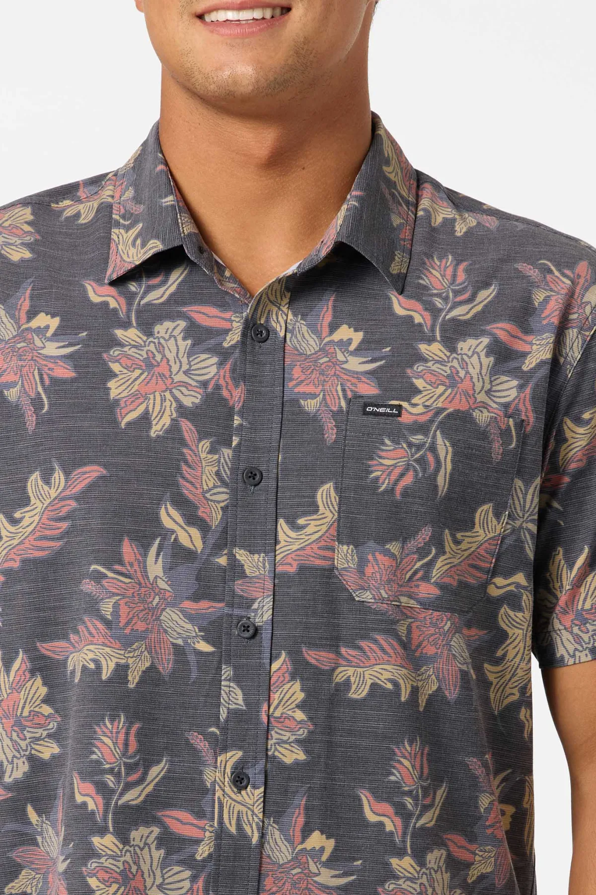 New Arrivals|Shirts & Flannels^O'Neill Upf Slub Standard Wvn Shirt Standard Fit Shirt - | black