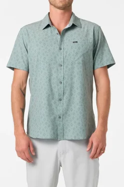 Best Sellers|Shirts & Flannels^O'Neill Upf Slub Standard Wvn Shirt Standard Fit Shirt - | sage