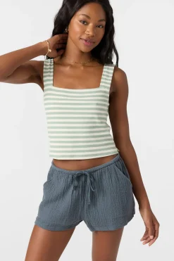 Tops^O'Neill Vanessa Stripe Sleeveless Top - | seafoam