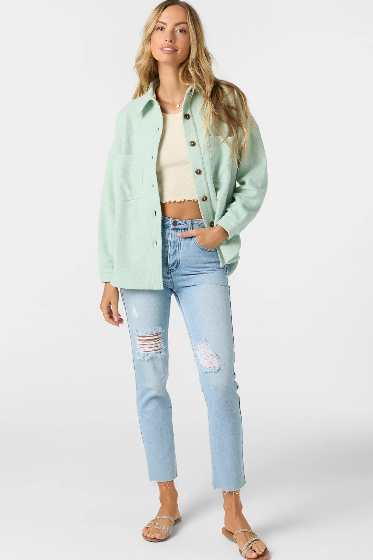 Jackets^O'Neill Wavelength Fleece Jacket Zip Fleece - | seafoam