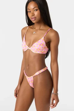 Bikini Tops^O'Neill Windsor Plaid Honopu Bra Top - | sachet pink