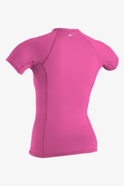 Uv Sun Protection & Rash Guards^O'Neill Women's Basic Skins-2 Rash Guard - Fox Pink |