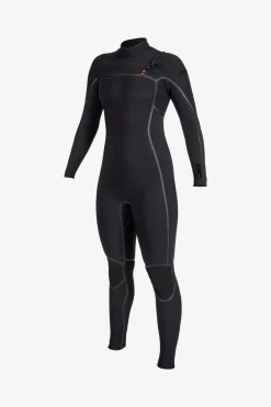 Full Suits^O'Neill Women's Hyperfreak Fire 4/3MM+ Chest Zip Full Wetsuit - Blk/blk |