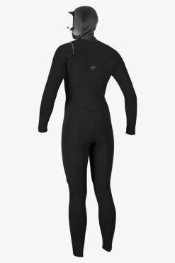 Full Suits^O'Neill Women's Hyperfreak 5.5/4+MM Chest Zip W/hood - | blk/blk
