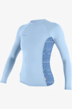 Uv Sun Protection & Rash Guards^O'Neill Women's Hyperfreak Skins Long Sleeve Rash Guard - Chamblu |