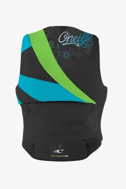 Wake-Waterski Vests^O'Neill Women's Siren Uscg Life Vest - | blk/dayglo/turq