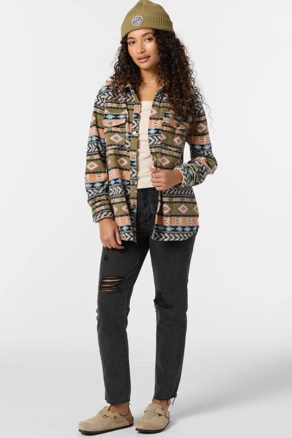 Tops^O'Neill Zuma Superfleece Long Sleeve Top - | martini olive
