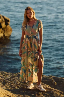 Dresses^O'Neill Zygrid Butterfly Dress Midi Dress - | desert sage